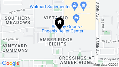 Map of 3723 W LEODRA Lane, Phoenix AZ, 85041