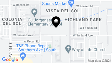 Map of 5440 S 15TH Avenue Unit: -, Phoenix AZ, 85041