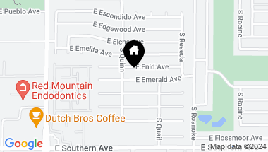 Map of 4624 E EMERALD Avenue, Mesa AZ, 85206