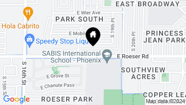 Map of 1854 E Roeser Road, Phoenix AZ, 85040