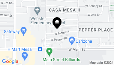 Map of 104 N JADE Circle, Mesa AZ, 85201