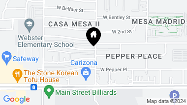 Map of 1603 W AUBURN Street, Mesa AZ, 85201