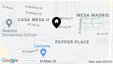 Map of 1538 W 1ST Place, Mesa AZ, 85201