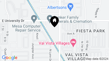 Map of 342 N VAL VISTA Drive, Mesa AZ, 85213