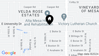 Map of 5825 E University Drive, Mesa AZ, 85205