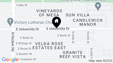 Map of 6249 E UNIVERSITY Drive, Mesa AZ, 85205