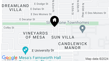 Map of 531 N 63RD Place, Mesa AZ, 85205