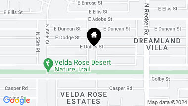 Map of 646 N 58th Street, Mesa AZ, 85205