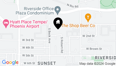Map of 1114 W 2ND Street, Tempe AZ, 85281