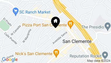Map of 132 Avenida Miramar, San Clemente CA, 92672