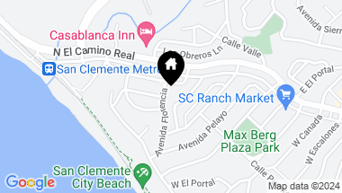 Map of 122 Avenida Del Reposo, San Clemente CA, 92672