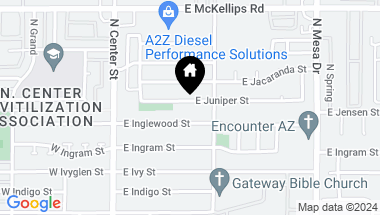 Map of 137 E JUNIPER Street, Mesa AZ, 85201