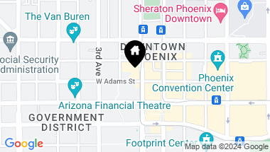 Map of 114 W ADAMS Street # 506, Phoenix AZ, 85003
