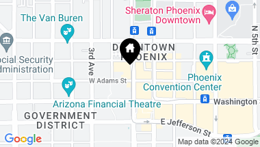Map of 114 W ADAMS Street # 704, Phoenix AZ, 85003