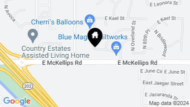 Map of 7819 E KRAMER Street, Mesa AZ, 85207