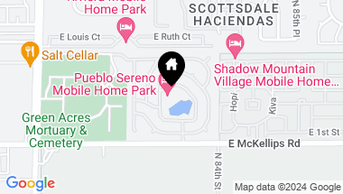Map of 8350 E MCKELLIPS Road # 92, Scottsdale AZ, 85257