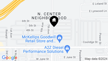 Map of 2121 N CENTER Street # 1, Mesa AZ, 85201