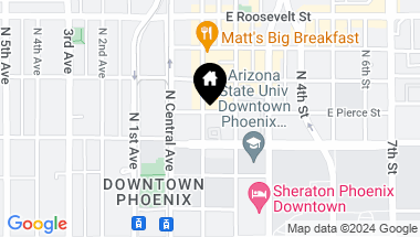 Map of 100 E FILLMORE Street # 129, Phoenix AZ, 85004