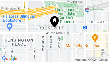 Map of 314 W ROOSEVELT Street, Phoenix AZ, 85003