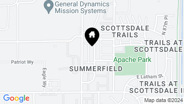 Map of 1226 N 84th Place, Scottsdale AZ, 85257