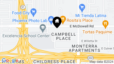 Map of 2230 E BRILL Street, Phoenix AZ, 85006