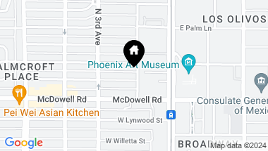Map of 102 W ALMERIA Road, Phoenix AZ, 85003