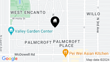 Map of 1848 NE PALMCROFT Drive, Phoenix AZ, 85007