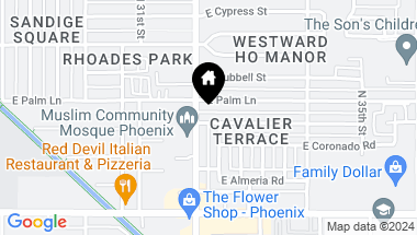 Map of 3208 E GRANADA Road, Phoenix AZ, 85008