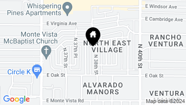 Map of 2428 N 38TH Street, Phoenix AZ, 85008