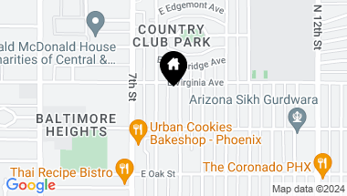 Map of 2534 N RICHLAND Street, Phoenix AZ, 85006
