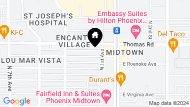 Map of 34 W EDGEMONT Avenue, Phoenix AZ, 85003