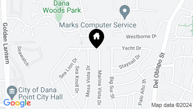 Map of 33051 Marina Vista Drive, Dana Point CA, 92629