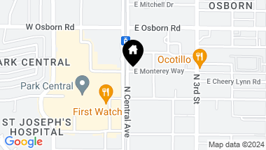 Map of 3131 N CENTRAL Avenue # 7017, Phoenix AZ, 85012