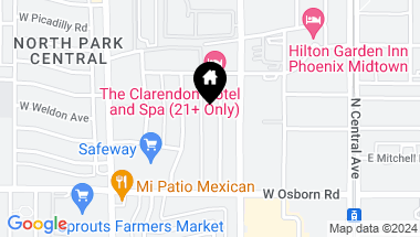 Map of 3620 N 4TH Avenue, Phoenix AZ, 85013