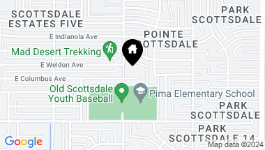 Map of 8408 E COLUMBUS Avenue, Scottsdale AZ, 85251