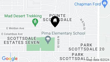 Map of 8502 E COLUMBUS Avenue, Scottsdale AZ, 85251