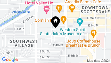 Map of 6914 E 2ND Street, Scottsdale AZ, 85251
