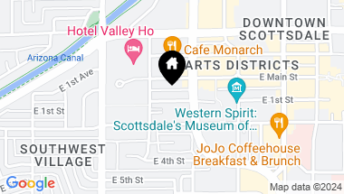 Map of 6932 E 1st Street, Scottsdale AZ, 85251