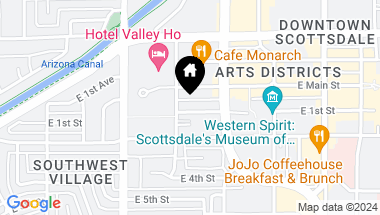 Map of 6922 E 1ST Street, Scottsdale AZ, 85251