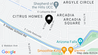 Map of 3808 N 54TH Place, Phoenix AZ, 85018