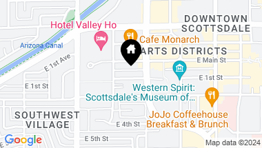Map of 6936 E 1st Street, Scottsdale AZ, 85251