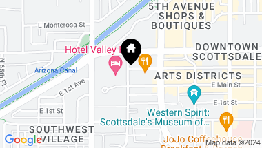 Map of 6903 E 1ST Avenue, Scottsdale AZ, 85251