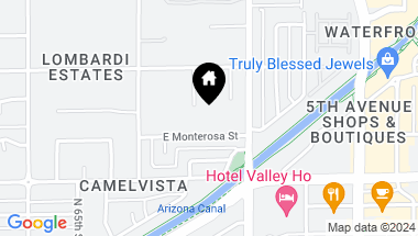 Map of 6633 E EXETER Boulevard, Scottsdale AZ, 85251