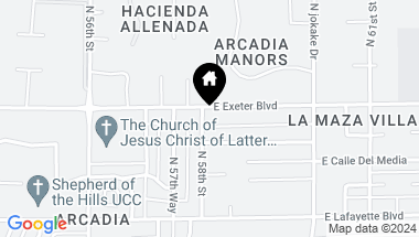 Map of 5801 E EXETER Boulevard, Phoenix AZ, 85018