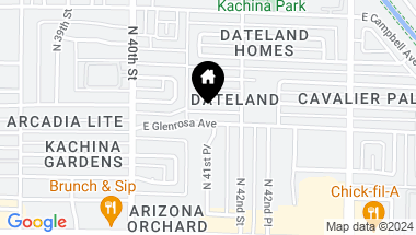 Map of 4120 E GLENROSA Avenue, Phoenix AZ, 85018