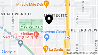 Map of 1609 E MONTECITO Avenue, Phoenix AZ, 85016