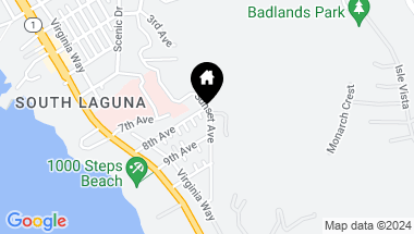 Map of 31831 Sunset Avenue, Laguna Beach CA, 92651