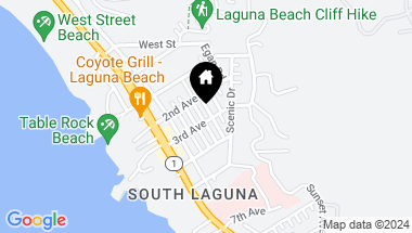 Map of 31666 Wildwood Road, Laguna Beach CA, 92651