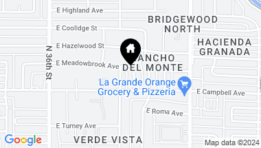 Map of 4524 N 38TH Place, Phoenix AZ, 85018
