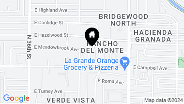 Map of 4527 N 38TH Place, Phoenix AZ, 85018
